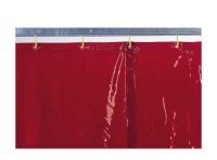 Kemper v. 1600 x š. 1300mm - svářečská zástěna červená, 70 100 400