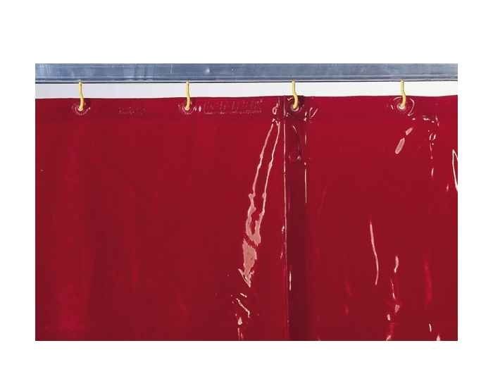 Kemper v. 1800 x š. 1300mm - svářečská zástěna červená, 70 100 401