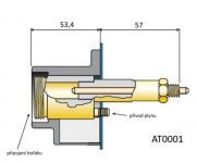 AT0001 zásuvka EURO kompletní, axiální ke svářečce MIG/MAG (CO2)