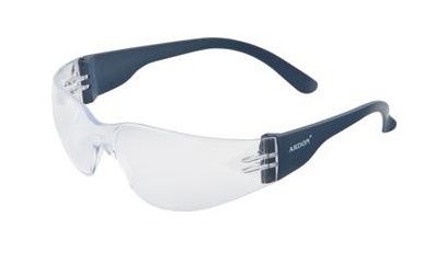 Brýle V9000 čiré, nemlživé, proti poškrábání, rámečky tm.modré z polykarbonátu,
