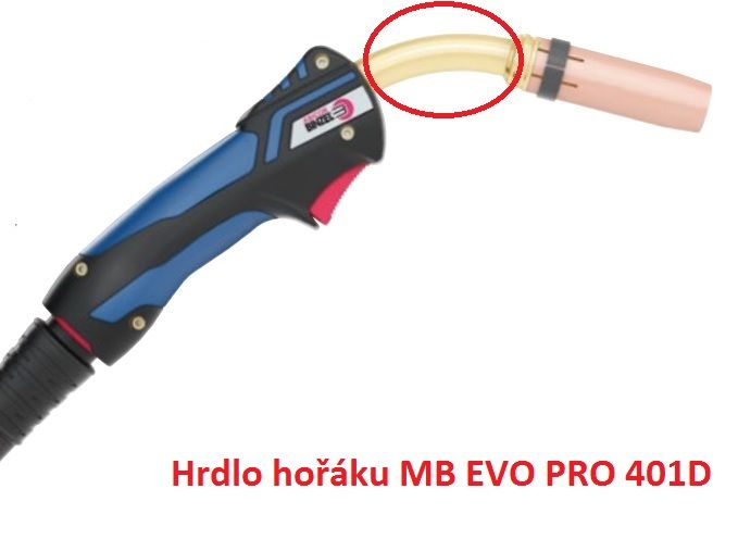 Binzel MB EVO PRO 401D - hrdlo svařovacího hořáku pro metodu MIG/MAG, 033.0378
