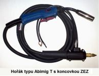Binzel ABIMIG® AT 155-C LW 3,00m s ZEZ - hořák svařovací MIG/MAG s koncovkou ZEZ, 006.Z512