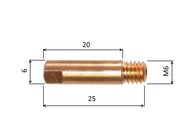 MB 1,0mm / 6mm / M6 průvlak, alternativa za 140.0253