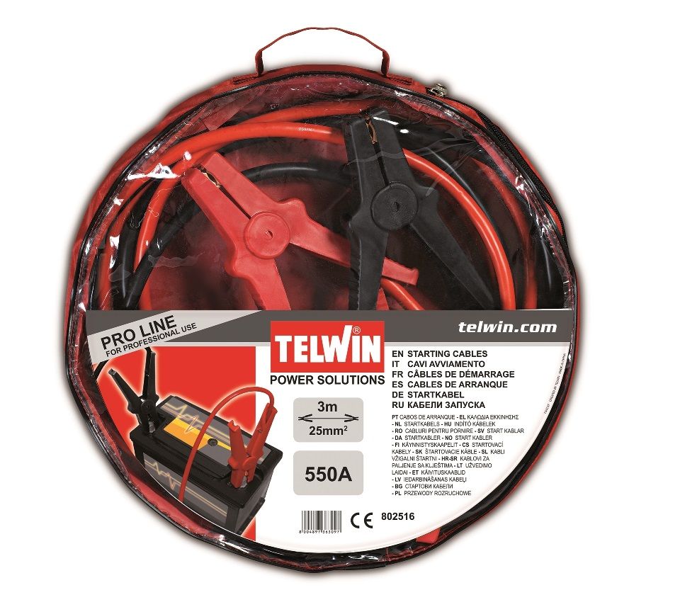 Startovací kabely Telwin do 550A délky 3m, 802516