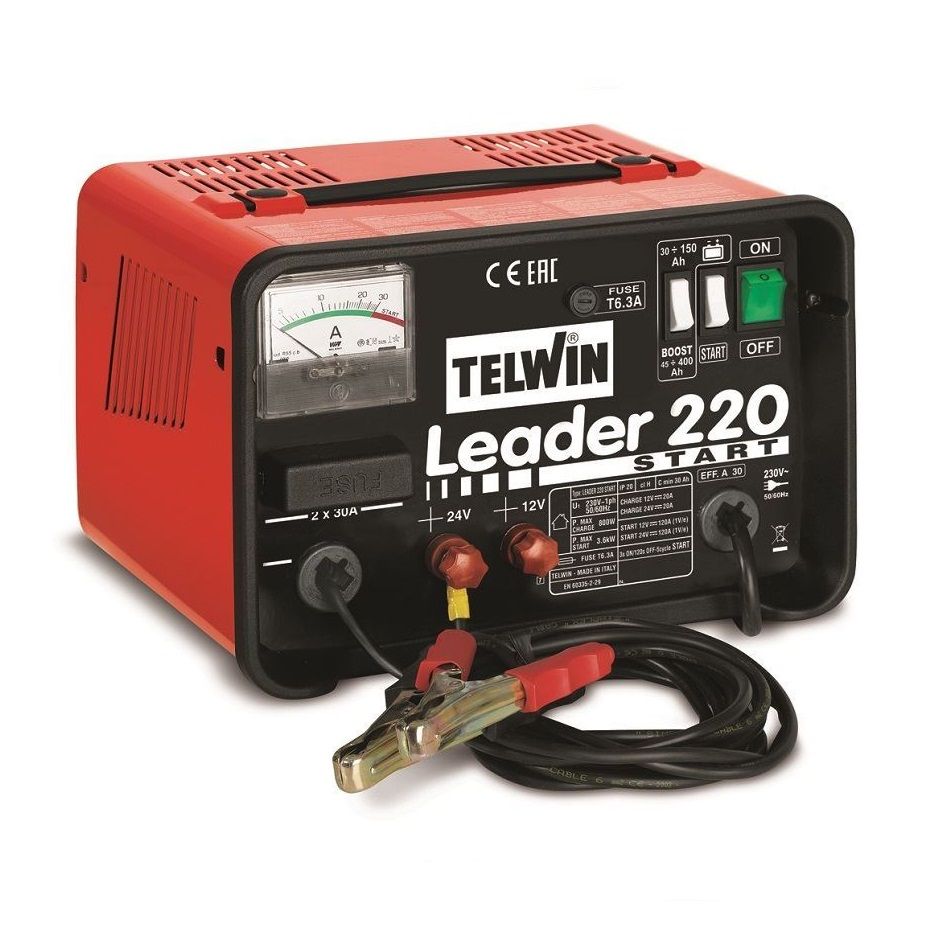 Telwin Leader 220 start - nabíječka 12/24 V/30A, s pomocným startem max.180A, 807539