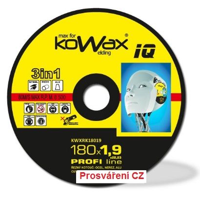 Kowax IQ 3v1 125 x 1,6 x 22,2mm na ocel, nerez, hliník, KWXRK12516