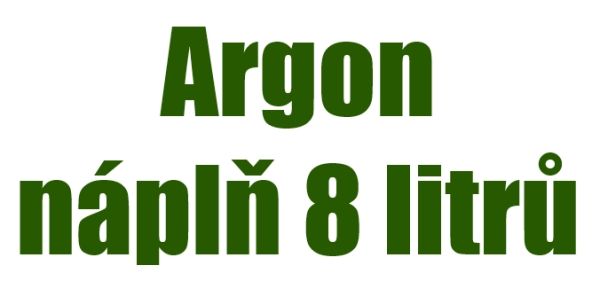 Náplň Argon 8 l / 150 bar / 1,3m3 - výměnným způsobem, 2490
