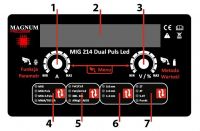 Magnum MIG 214 dual puls - synergický svařovací invertor s double pulsem, MIG214DUALPULS